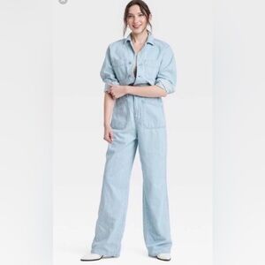 Universal Thread Light Blue Denim Jumpsuit